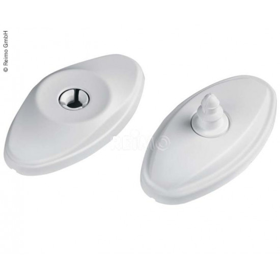White loose door latch