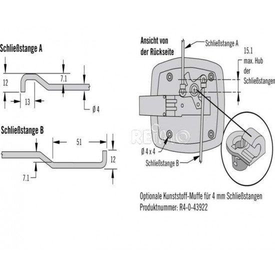 white trunk lock