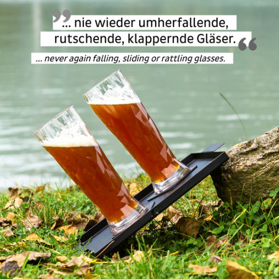 Magnetic plastic beer glasses 0.5 l - set of 2