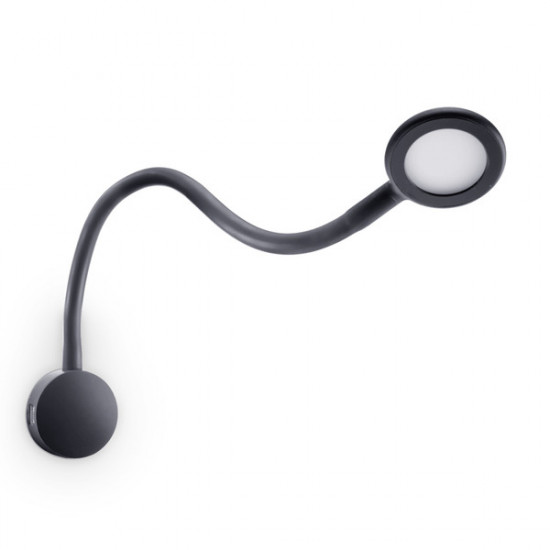 LED gooseneck lamp with 2 USB ports