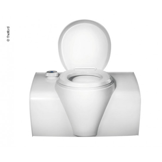 Electric bench toilet C502-X, white, operating opening on the right
