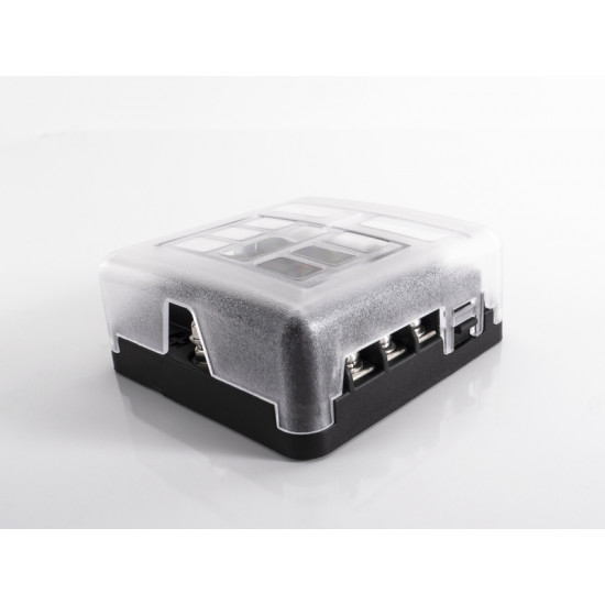 Power distribution box with 6-way fuse holder