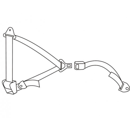 3-point automatic seat belt 400 cm