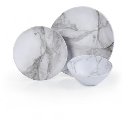 Melamine dinnerware set MARBLE - For 2 people