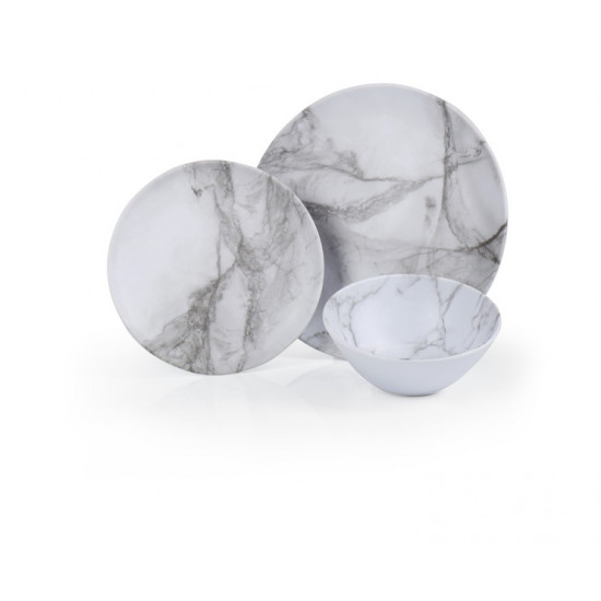 Melamine dinnerware set MARBLE - For 2 people