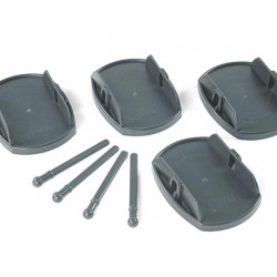 Plates Pro support plates, 4 pcs., load capacity 650kg/pc., grey