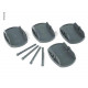 Plates Pro support plates, 4 pcs., load capacity 650kg/pc., grey