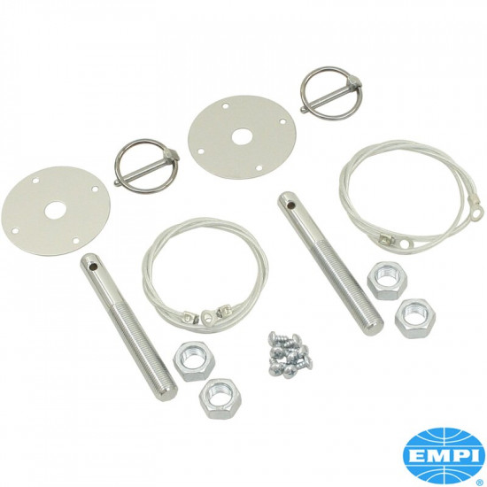 Baja hood pin set with lanyards, 2 pieces