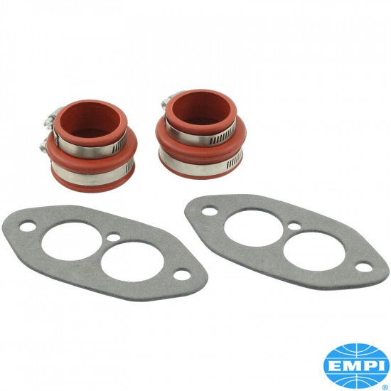 Manifold boot (red) and gasket set for air intake, 2 pcs.