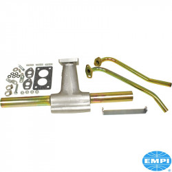 Progressive intake manifold set with tubes & bracket. For EMPI EPC 32/36F, Weber DFEV-DFA V and Holley 5200 carburetors
