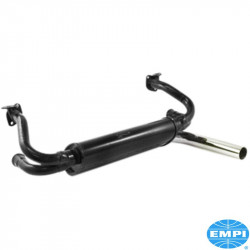 Exhaust system, GT, black with 1 chrome tip, 1 3/8" tubing