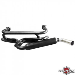 Exhaust system, single glass pack