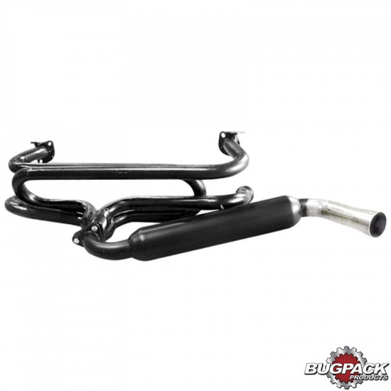 Exhaust system, single glass pack