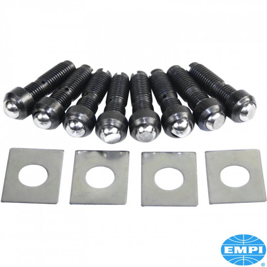 Ball foot swivel valve adjusters, M8x1 threads, set of 8