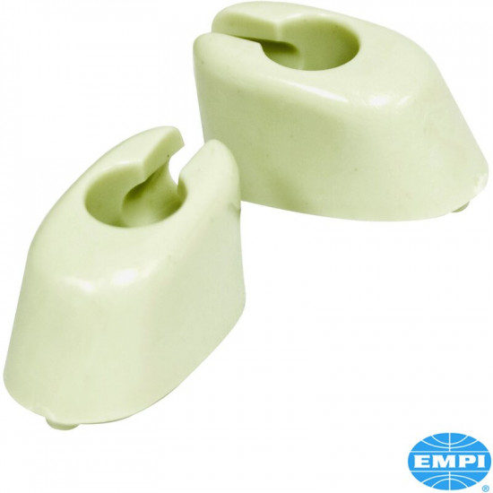 Sun visor clip set, ivory, 2 pieces