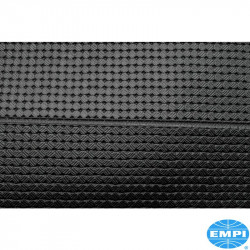 Seat cover set, vinyl, complete, slip-on style, black