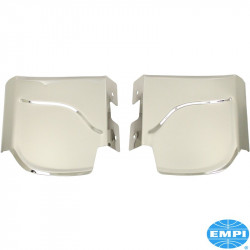 Wing guard set, rear, stainless steel with plastic trim, 2 pieces
