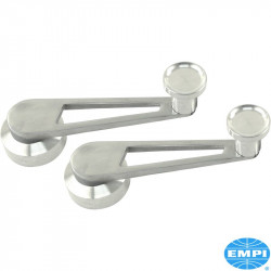 Window winder handle set, Billet Style, aluminium, 2 pieces