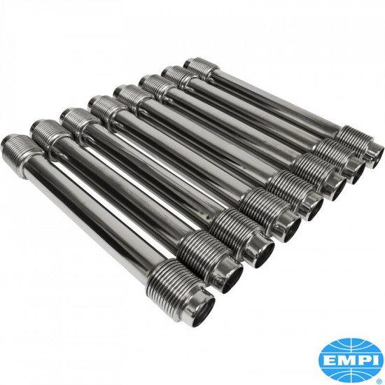 Push rod tube set without seals, stainless steel, set of 8