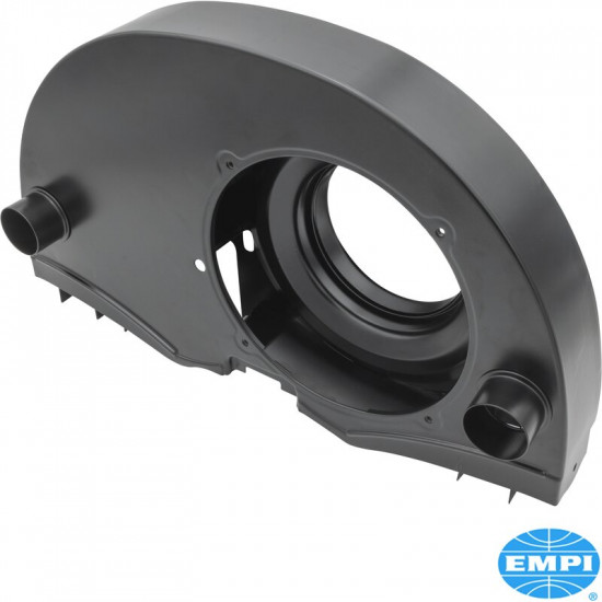 Super fan shroud with air ducts and "Doghouse",36 HP style, black