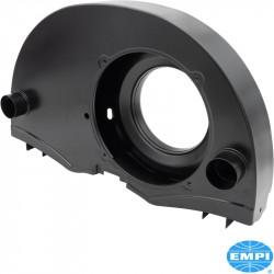 Super fan shroud with air ducts and without "Doghouse", 36 HP style, black