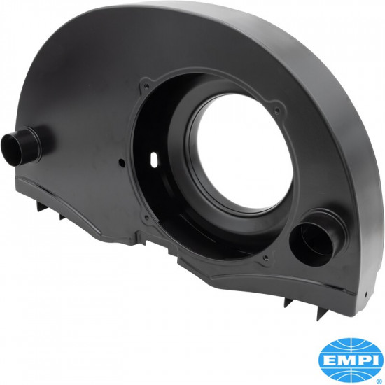Super fan shroud with air ducts and without "Doghouse", 36 HP style, black