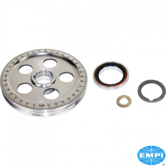 Sand seal pulley kit, standard diameter, bolt-in, with alu collar and orange seal