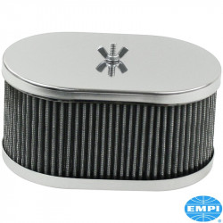 Air cleaner, 3 1/2" high, oval. For Empi HPMX, Weber IDF and Empi D
