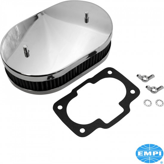 Air cleaner, 1 3/4" high, oval, 2 hole top. For Weber 40-42 DCNF