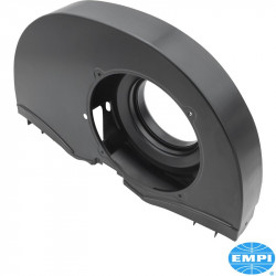 Super fan shroud without air ducts and with "Doghouse", 36 HP style, black