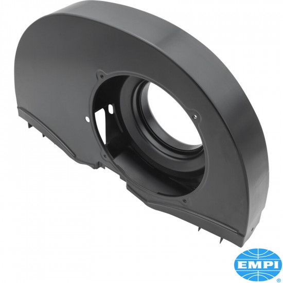 Super fan shroud without air ducts and with "Doghouse", 36 HP style, black
