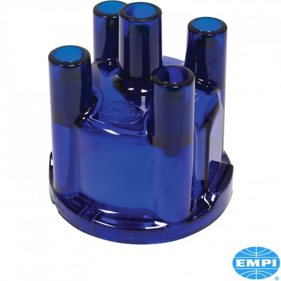 Distributor cap, blue. Fits Bosch and Bosch style distributors