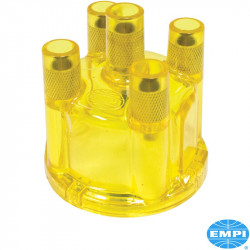 Distributor cap, yellow. Fits Bosch and Bosch style distributors