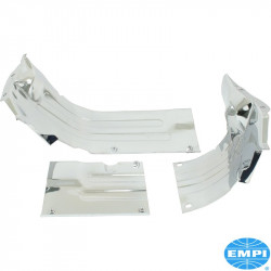 Heater channel kit, chrome, 3 pieces