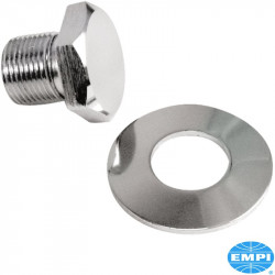 Chome pulley bolt & washer set. Fits with any stock or custom pulley.