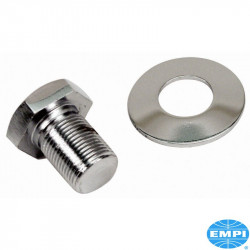 Extra Long Chrome Pulley Bolt & Washer, bulk. Must be used with Bolt-In Sand Seal Pulleys