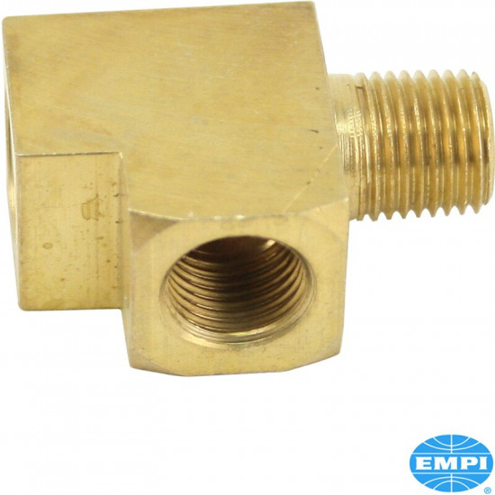 T-adapter for oil pressure sender, brass, 1/8", bulk
