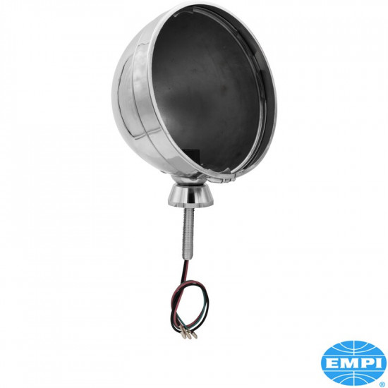 Headlight housing, Deluxe, 7", stainless steel, left/right