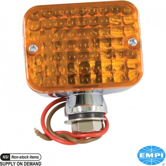 Mini light with amber lens, dual filament