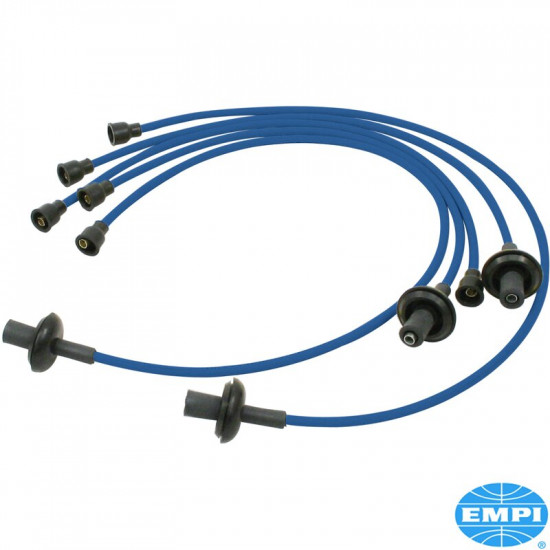 Ignition cable set, copper core, blue