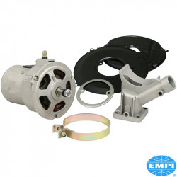 Alternator conversion kit, 6 to 12 Volt, 55 Amp. Include stand, strap and 3-piece backing plate set