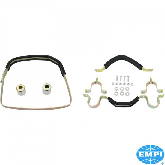 Transmission support kit, Deluxe, rubber padded, front and rear