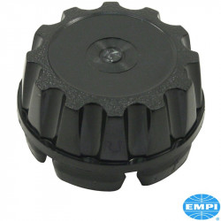 Wheel center cap, black. For old style 8 Spoke and Riviera style wheels, 1 pcs.