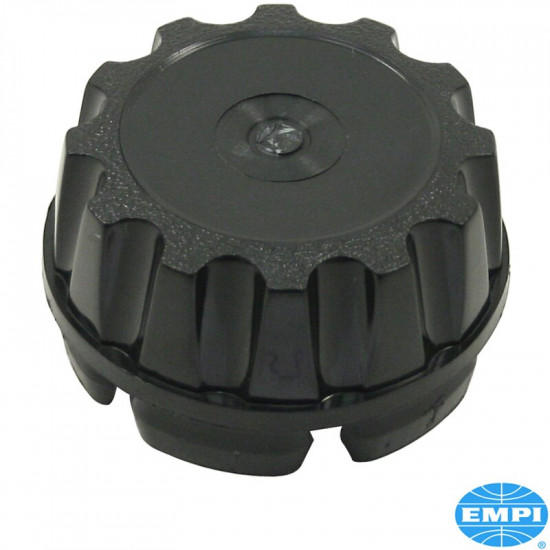 Wheel center cap, black. For old style 8 Spoke and Riviera style wheels, 1 pcs.