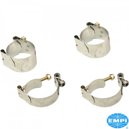 Deluxe clamp set for standard size stabilizer bar, stainless steel, 4 pcs.