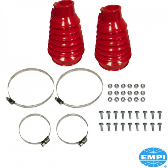 Deluxe axle boot set for swing axle, red, 2 pcs.