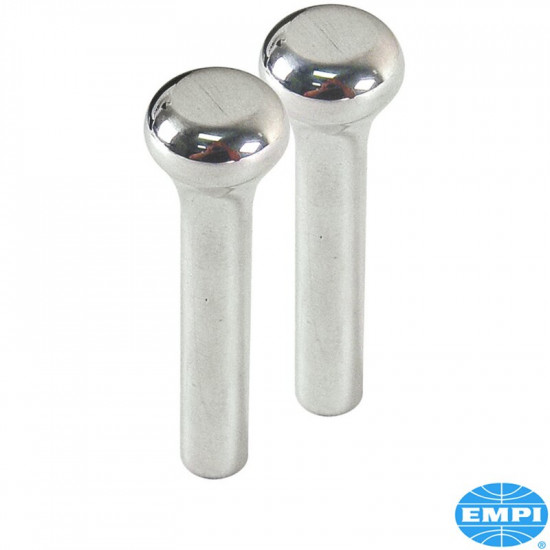 Door lock knob set, Billet style, aluminium, 2 pieces