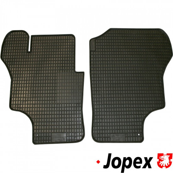 Floor mat set, front, black, 2 pieces. Made of rubber