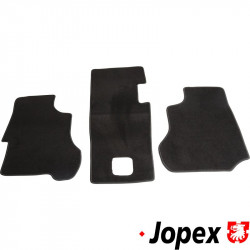 Floor mat set, front, 3 pcs., black