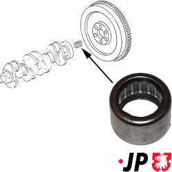 Needle bearing for flywheel